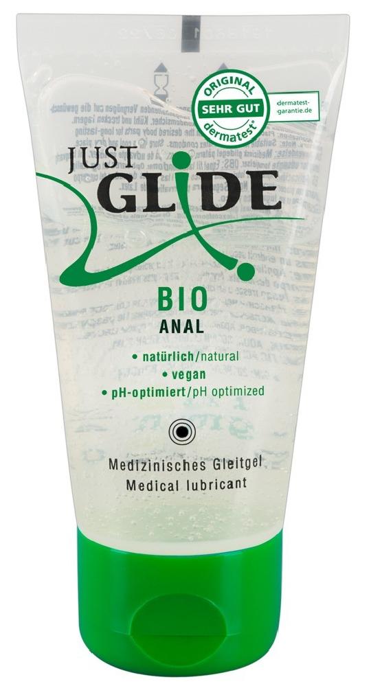 lubrificante gel intimo Anale bio just glide a base acqua salva preservativo 50 ml