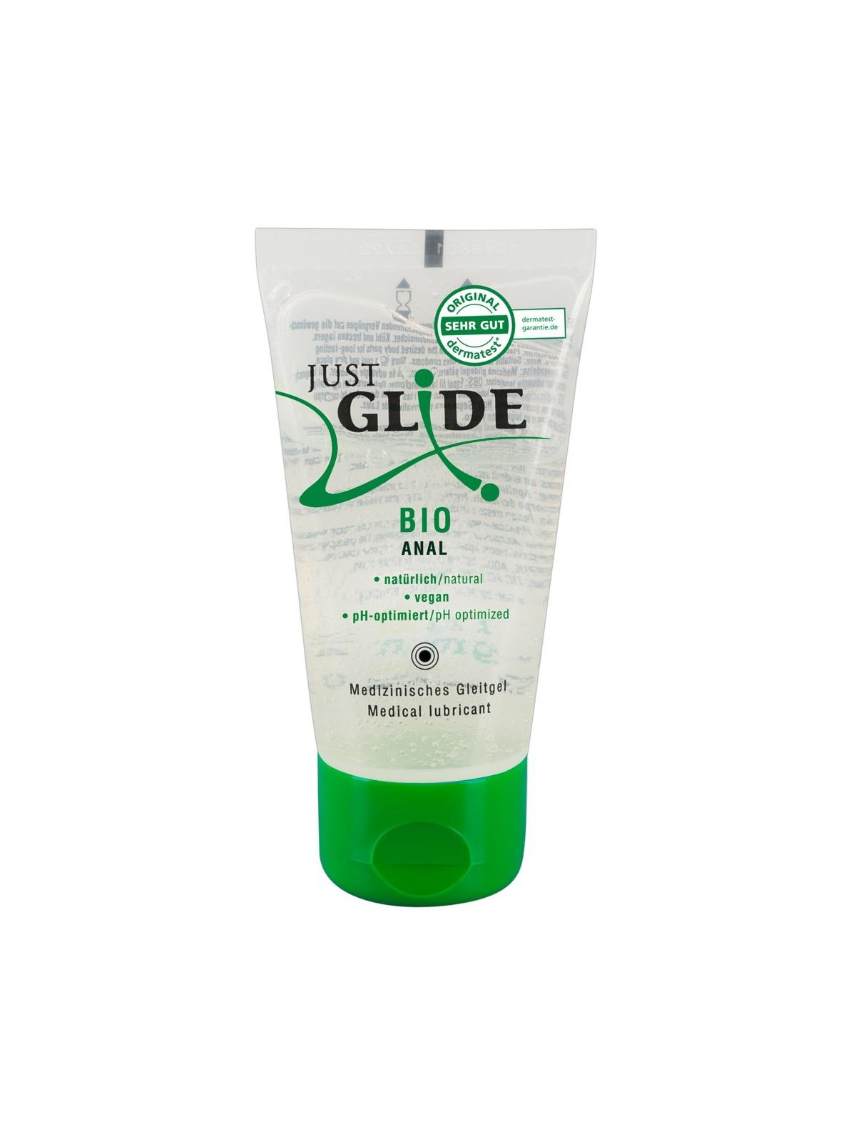 lubrificante gel intimo Anale bio just glide a base acqua salva preservativo 50 ml