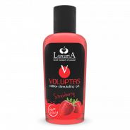 Lubrificante  alla fragola olio per massaggi intimo vaginale anale corpo effetto caldo 100 ml